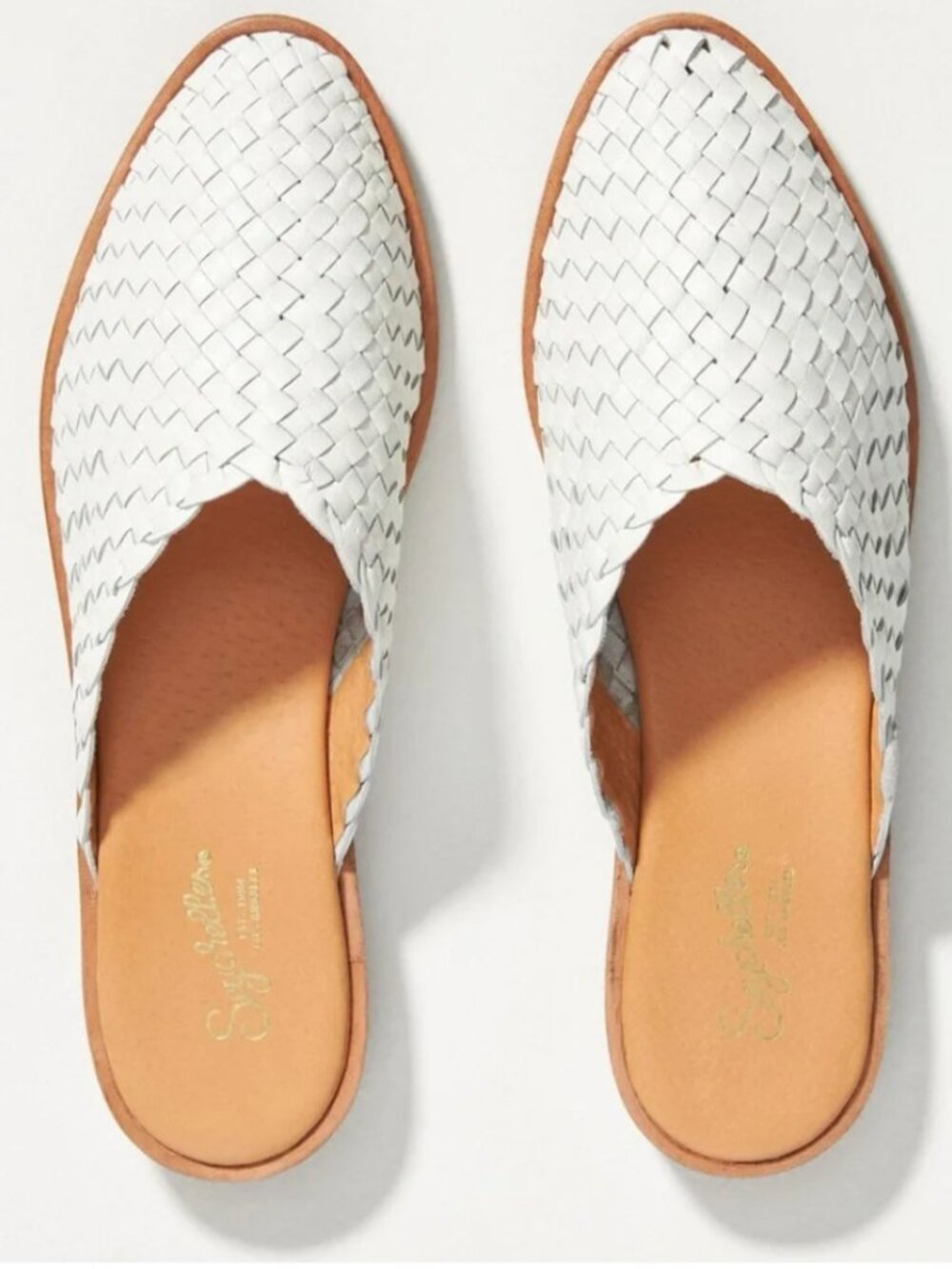 Seychelles White Woven Mules Size 8